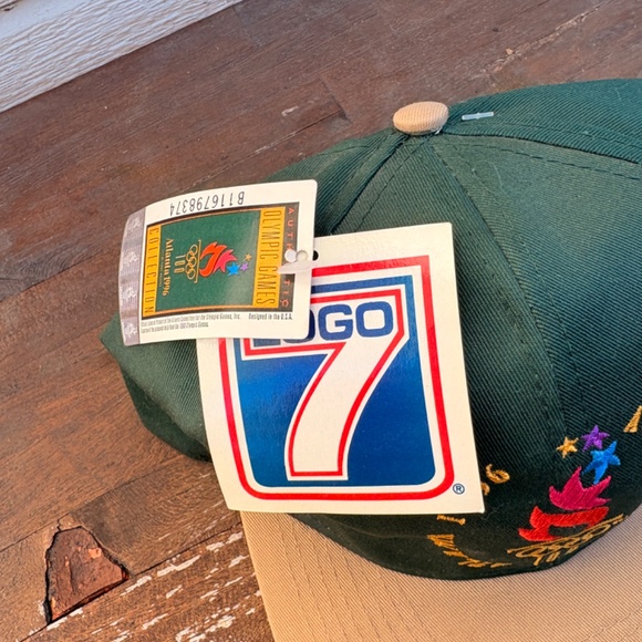 Vintage 1996 Atlanta Olympics Snapback LOGO 7 NWT hat trucker - Picture 2 of 5